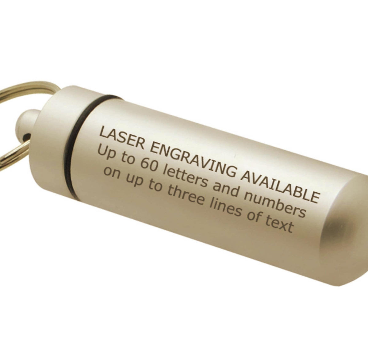 Brushed Silver Cremation Urn on Stainless Steel Swivel Keyring - Memorial Keepsake, Custom Engraving Available!