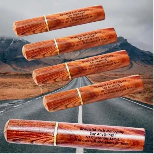 Five Mahogany Urns/Scattering Tubes - Fits in Pocket/Purse, TSA Compliant for travel - ENGRAVING INCLUDED!