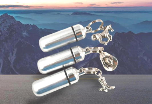 Three Western/Cowboy Cremation necklaces with Velvet Pouches - Memorial Jewelry