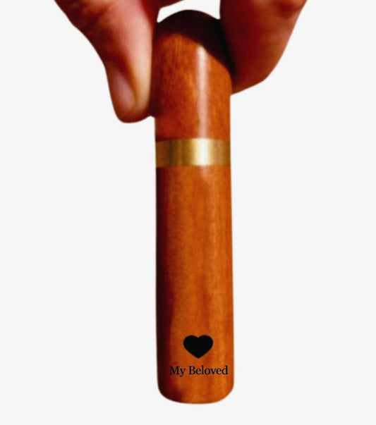 Rosewood Cremation Urn/Scattering Tube - "My Beloved"  (with Engraved Heart)