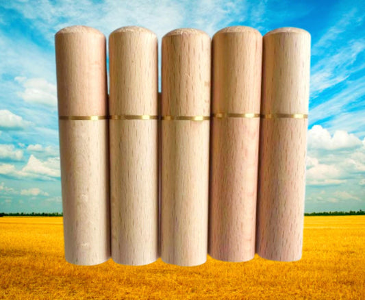 Set of FIVE Beautiful Sandalwood Urns/Scattering Tubes - TSA Compliant for Travel