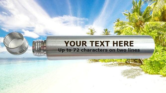 Stainless Steel Vial Cremation Urn Scattering Tube & Acrylic Stand - CUSTOM ENGRAVING INCLUDED!!