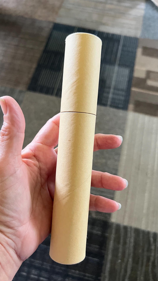 Five Narrow Eco-Friendly Cremation Scattering Tubes w/Telescopic Lids - Natural/Biodegradable - TSA COMPLIANT