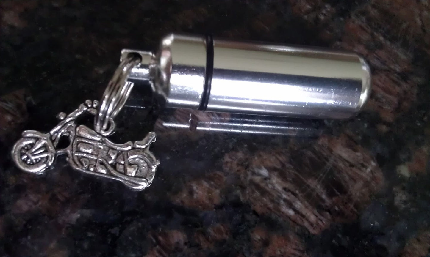 Silver MOTORCYCLE CREMATION URN Necklace - Mourning Jewelry, Ashes Keepsake, Urn For Human Ashes, Child Urn, Pet Urn, Personalized Urn
