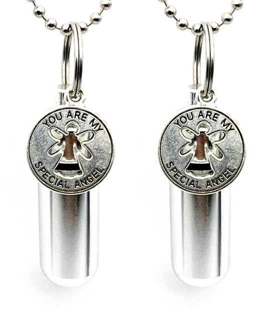 Set of 2 "You Are My Special Angel" Cremation Urn Necklaces - Ashes Jewelry, Memorial Keepsake, Urn For Human Ashes, Pet Ashes, Urn Necklace