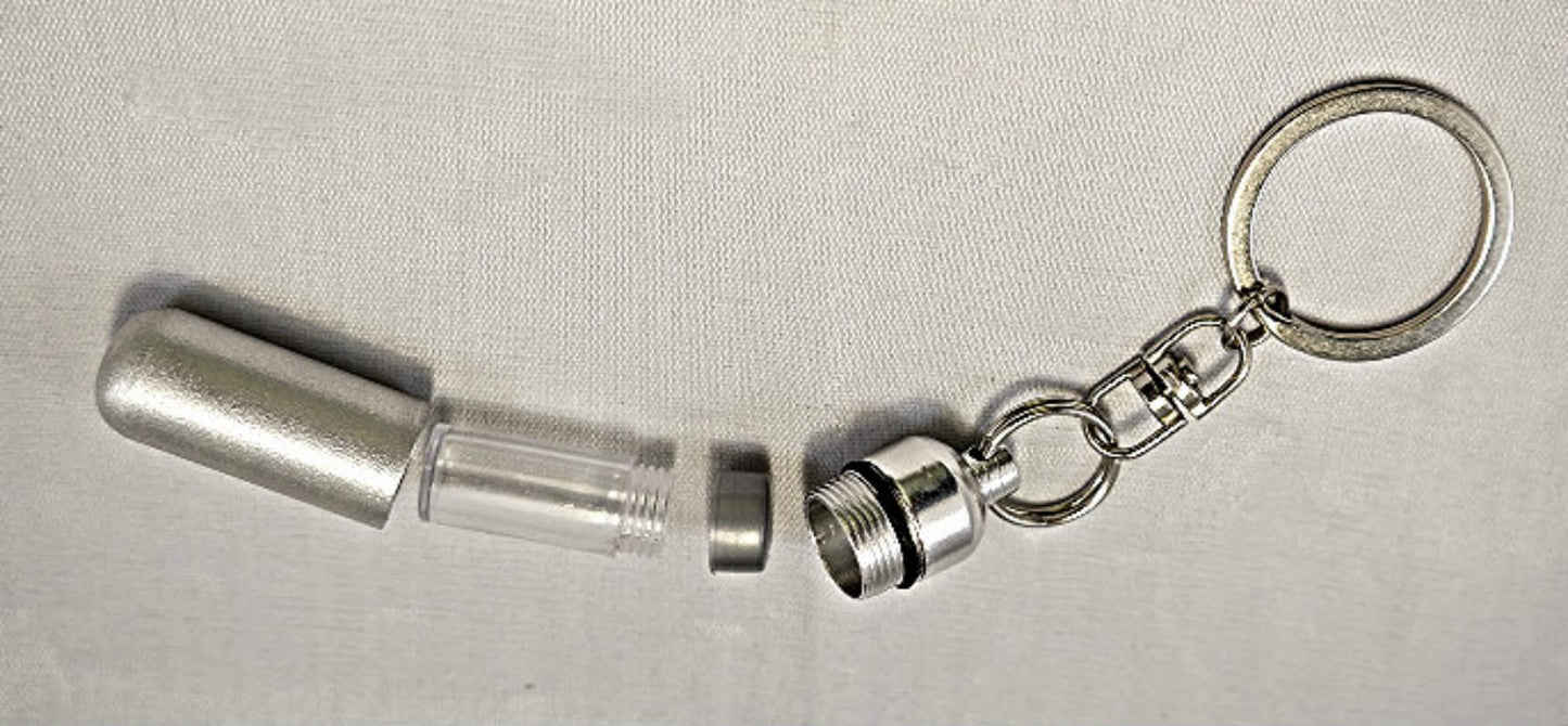 PERSONALIZED Brushed Silver  Racing Flag CREMATION URNS on Stainless Steel Swivel Keychains, Ashes Jewelry, Urn Keepsake, Pet Urn