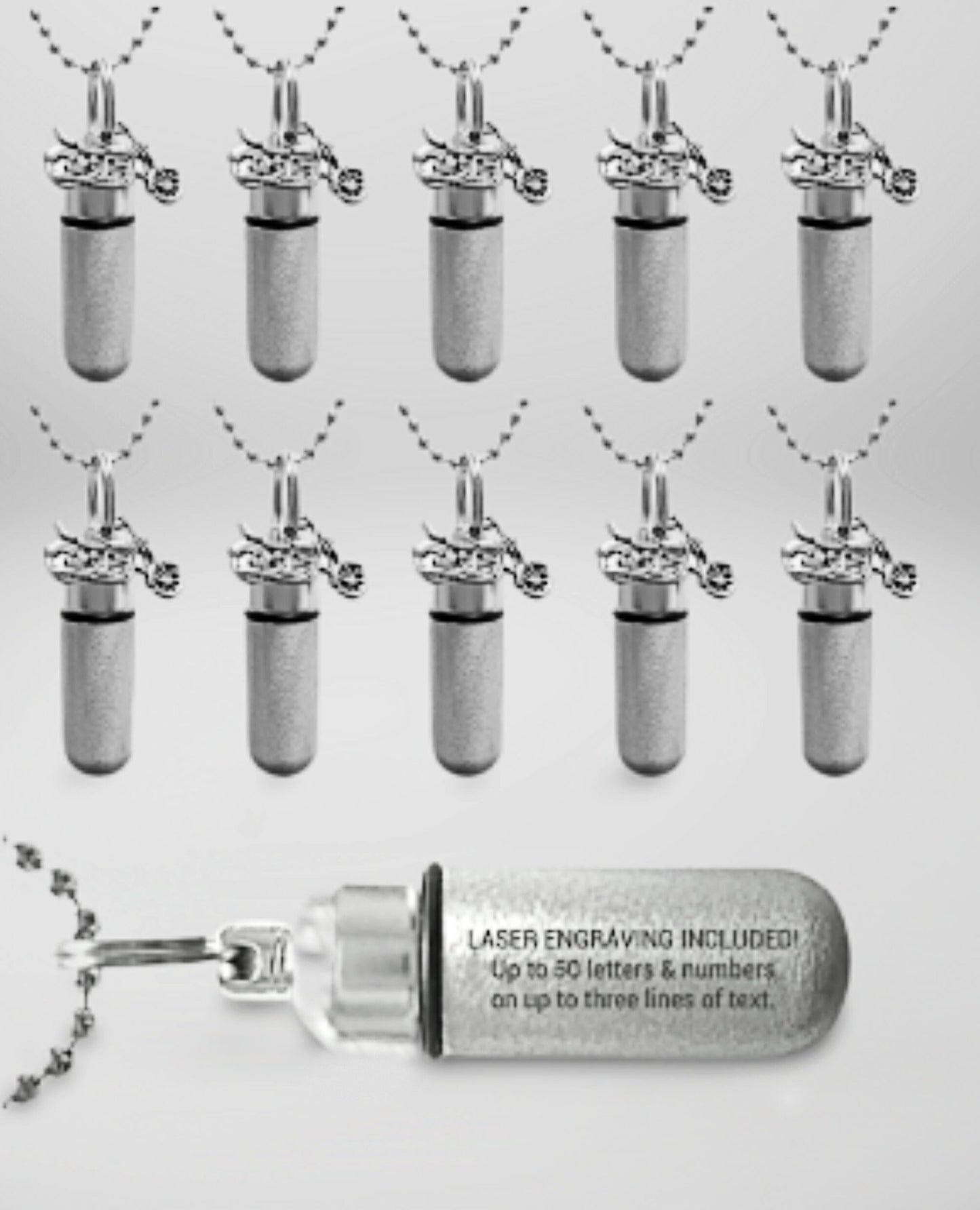 TEN Personalized Brushed Silver Motorcycle Cremation Urn Necklaces, Memorial Jewelry, Urn Pendant, Condolence Gift, For Human or Pet Ashes