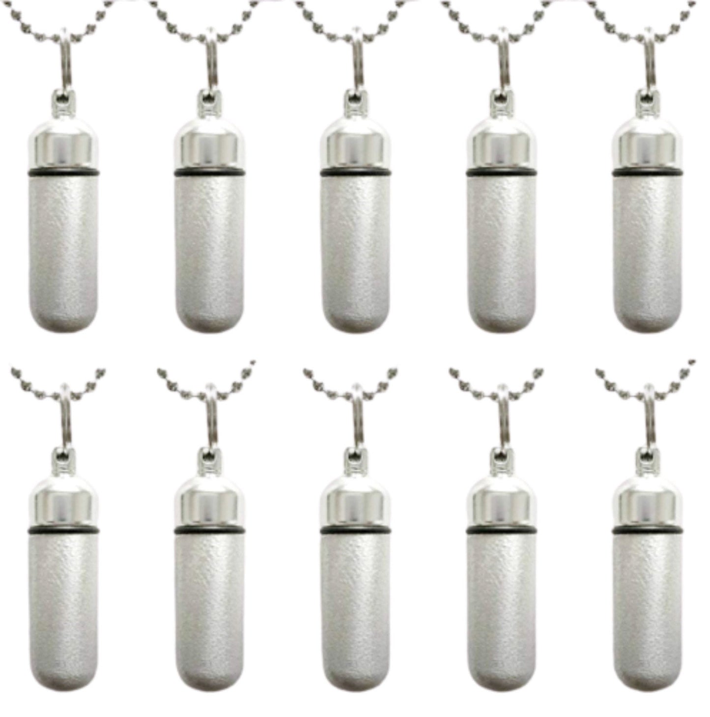 TEN Classic Brushed Silver Cremation Urn Necklaces, Memorial Jewelry, Urn Pendant, Urns For Human Ashes, Pet Ashes, Personalized Urn
