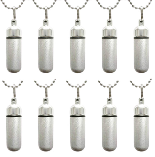 TEN Classic Brushed Silver Cremation Urn Necklaces, Memorial Jewelry, Urn Pendant, Urns For Human Ashes, Pet Ashes, Personalized Urn