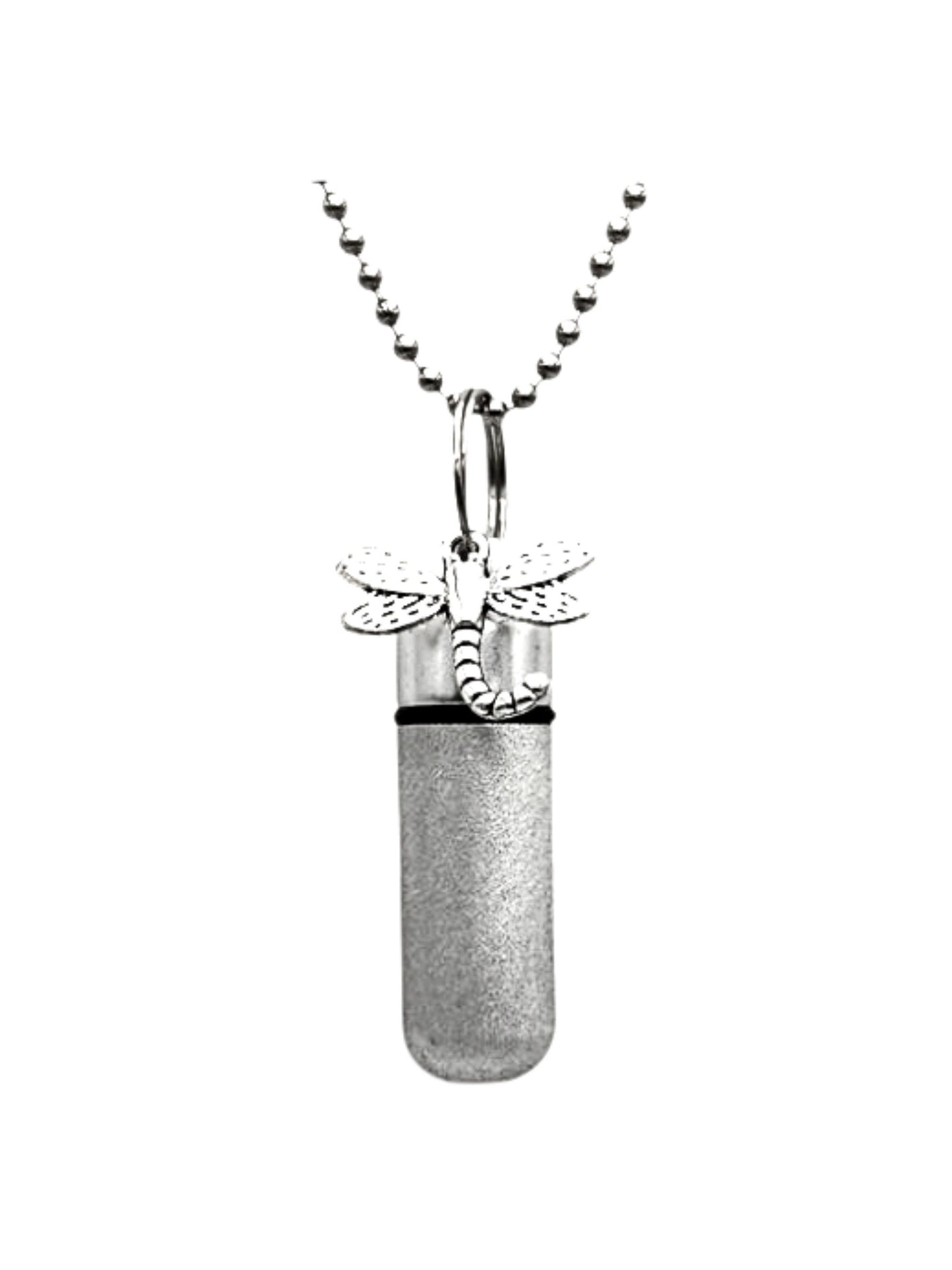 Set of Ten Brushed Silver Dragonfly Cremation Urn Necklaces, Ashes Necklace, Memorial Jewelry, Mourning Jewelry, Pet Urn, Personalized Urn