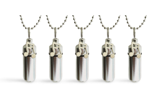 Set Of Five Silver Cremation Urn Necklaces with MUSICAL NOTES - Mourning Jewelry, Urn Keepsake, Ashes Necklace, Urn For Human Ashes, Pet Urn