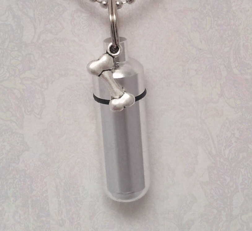 Special Dog Lover's Set of TEN Silver CREMATION URN Keepsakes with Dog Bones - Pet Loss, Dog Urn, Cat Urn, Ashes Keepsake, Personalized Urn