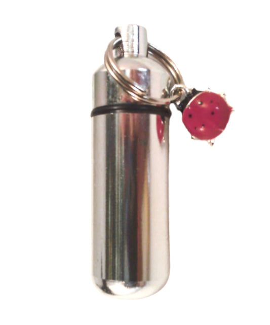 Cute Red/Silver Ladybug CREMATION URN Keepsake - Child Urn, Baby Urn, Mourning Keepsake, Child loss, Pet Urn, Personalized Urn