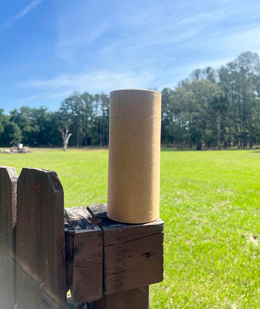 Eco-Friendly Cremation Urn Scattering Tube w/Telescopic Lid - Natural/Biodegradable - Style "Blank"
