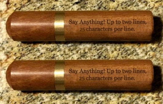 Set of Two PERSONALIZED Rosewood Cremation Urns / Scattering Tubes -Fits in Pocket/Purse, Perfect for Travel-TSA Compliant, Custom Engraved